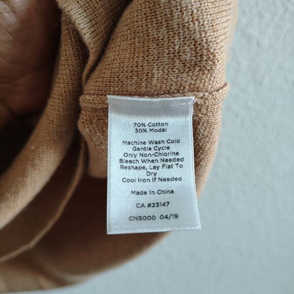 Talbots Womens Size XL Oatmeal Tan Sleeveless Tank Top Shirt Soft Work Wear - Picture 5 of 6